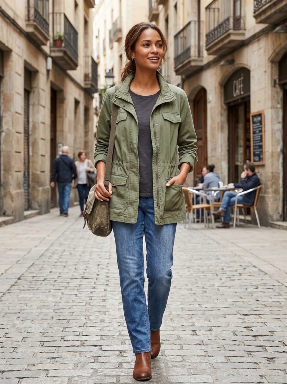 NWT Gap Core Utility Jacket, Sz Lge Olive Green,Pockets, Adj Waist, Field Cargo